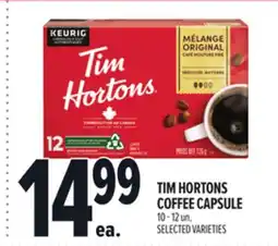 Metro TIM HORTONS COFFEE CAPSULE offer