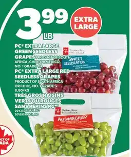 Valu-mart TRÈS GROS RAISINS VERTS OU ROUGES SANS PÉPINS PC offer