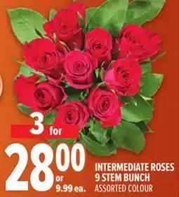Metro INTERMEDIATE ROSES 9 STEM BUNCH offer