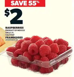 Valu-mart FRAMBOISES, HALF PINT offer