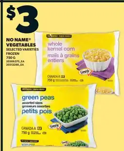 Valu-mart NO NAME VEGETABLES offer