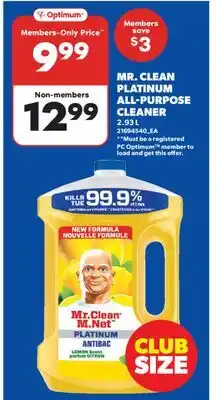 Real Canadian Superstore MR. CLEAN PLATINUM ALL-PURPOSE CLEANER offer