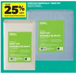 Real Canadian Superstore EVERYDAY ESSENTIALS SHEET SET offer