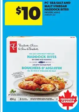 Real Canadian Superstore PC SEA SALT AND MALT VINEGAR HADDOCK BITES offer