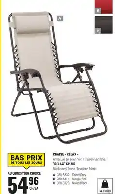 BMR CHAISE  RELAX  offer