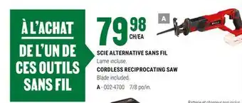 BMR SCIE ALTERNATIVE SANS FIL offer