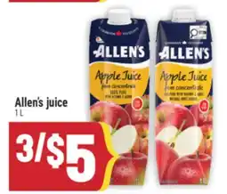 Marché Adonis Allen's juice offer
