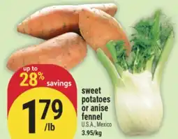 Marché Adonis sweet potatoes or anise fennel offer