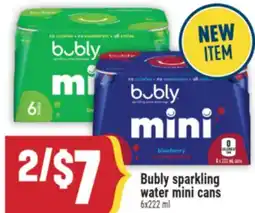 Marché Adonis Bubly sparkling water mini cans offer