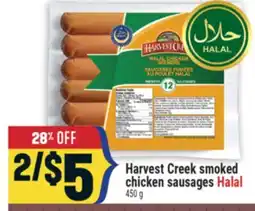 Marché Adonis Harvest Creek smoked chicken sausages Halal offer