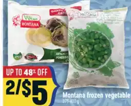 Marché Adonis Montana frozen vegetable offer