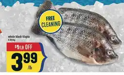 Marché Adonis Whole black tilapia offer