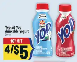 Marché Adonis Yoplait Yop drinkable yogurt offer