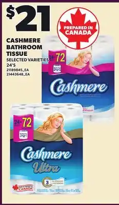 Loblaws CASHMERE BATHROOM TISSUE, 24'S offer