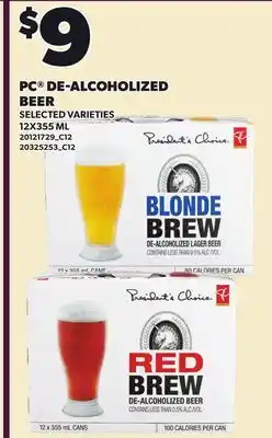 Loblaws PC DE-ALCOHOLIZED BEER offer