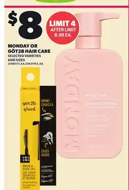 Loblaws MONDAY OR GÖT2B HAIR CARE offer