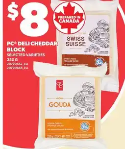 Loblaws PC DELI CHEDDAR BLOCK offer