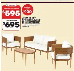 Loblaws LIFE AT HOME 4 PIECE SHELBURNE CONVERSATION SET offer