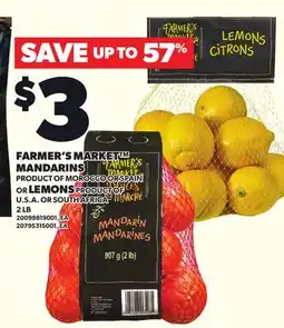 Loblaws FARMER'S MARKET MANDARINS OR LEMONS, 2 LB offer