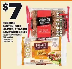 Loblaws PROMISE GLUTEN-FREE LOAVES, PITAS OR SANDWICH ROLLS offer