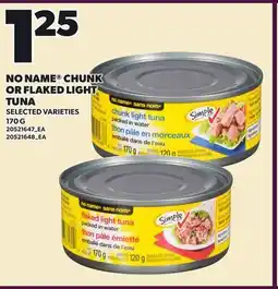 Loblaws NO NAME CHUNK OR FLAKED LIGHT TUNA offer