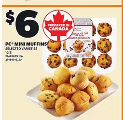 Loblaws PC MINI MUFFINS, 12'S offer