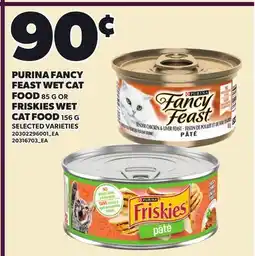 Loblaws PURINA FANCY FEAST WET CAT FOOD, 85 G FRISKIES WET CAT FOOD, 156 G offer