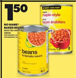 Loblaws NO NAME BAKED BEANS offer