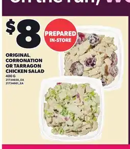 Loblaws ORIGINAL, CORRONATION OR TARRAGON CHICKEN SALAD offer