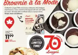 Longo's Brownie à la Mode offer