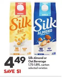 Longo's Almond or Oat Beverage offer