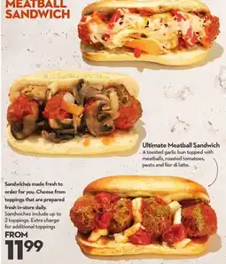 Longo's Meatball Sandwich offer