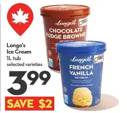 Longo's Ice Cream offer