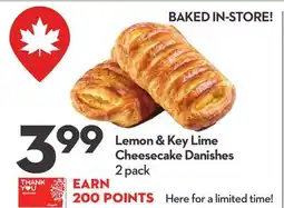 Longo's Lemon & Key Lime Cheesecake Danishes offer