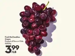 Longo's Fresh Red Seedless Grapes offer