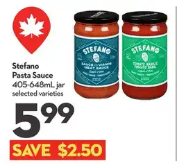 Longo's Stefano Pasta Sauce offer