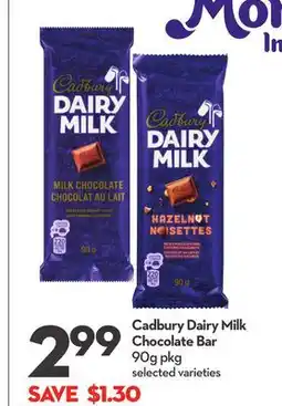 Longo's Dairy Milk Chocolate Bar offer
