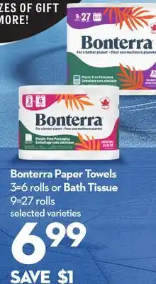 Longo's Paper Towels 3 = 6 rolls or Bath Tissue 9 = 27 rolls offer