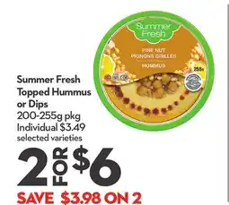 Longo's Topped Hummus or Dips offer