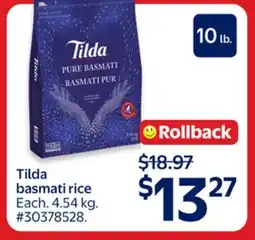 Walmart Tilda basmati rice offer