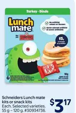 Walmart Schneiders Lunch mate kits or snack kits offer