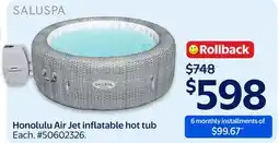 Walmart Honolulu Air Jet inflatable hot tub offer