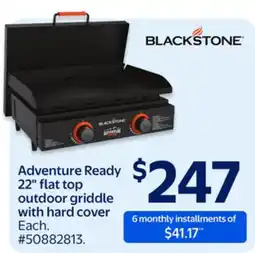 Walmart Blackstone Adventure Ready 22 flat top outdoor griddle with hard cover offer
