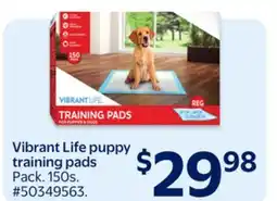 Walmart Vibrant Life puppy training pads offer
