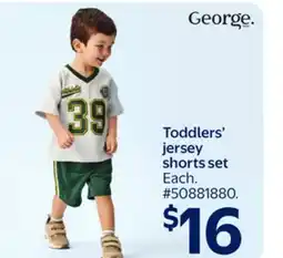 Walmart Toddlers' jersey shorts set offer