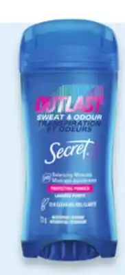 Walmart Secret antiperspirant offer