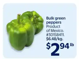 Walmart Bulk green peppers offer