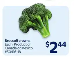 Walmart Broccoli crowns offer