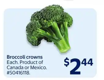 Walmart Broccoli crowns offer