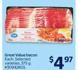 Walmart Great Value bacon offer